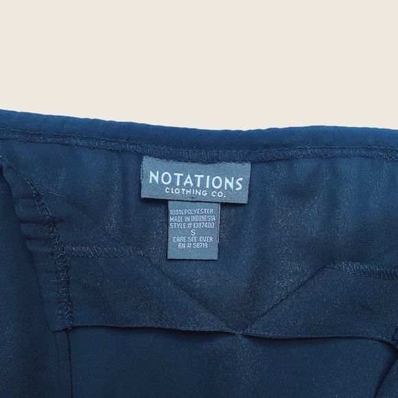 Notations Co. Black blouse with ruffle detailing - Picture 5 of 10